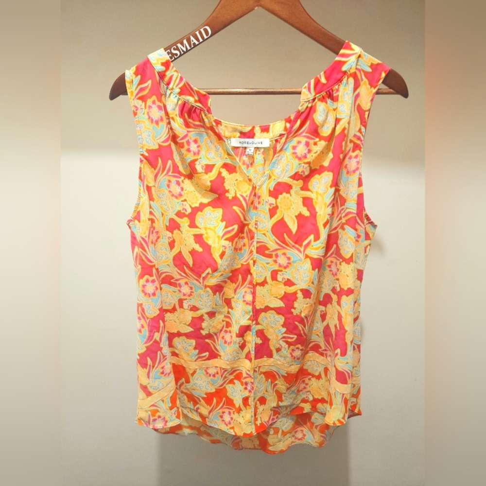 1X Rose & Olive womens Blouse top